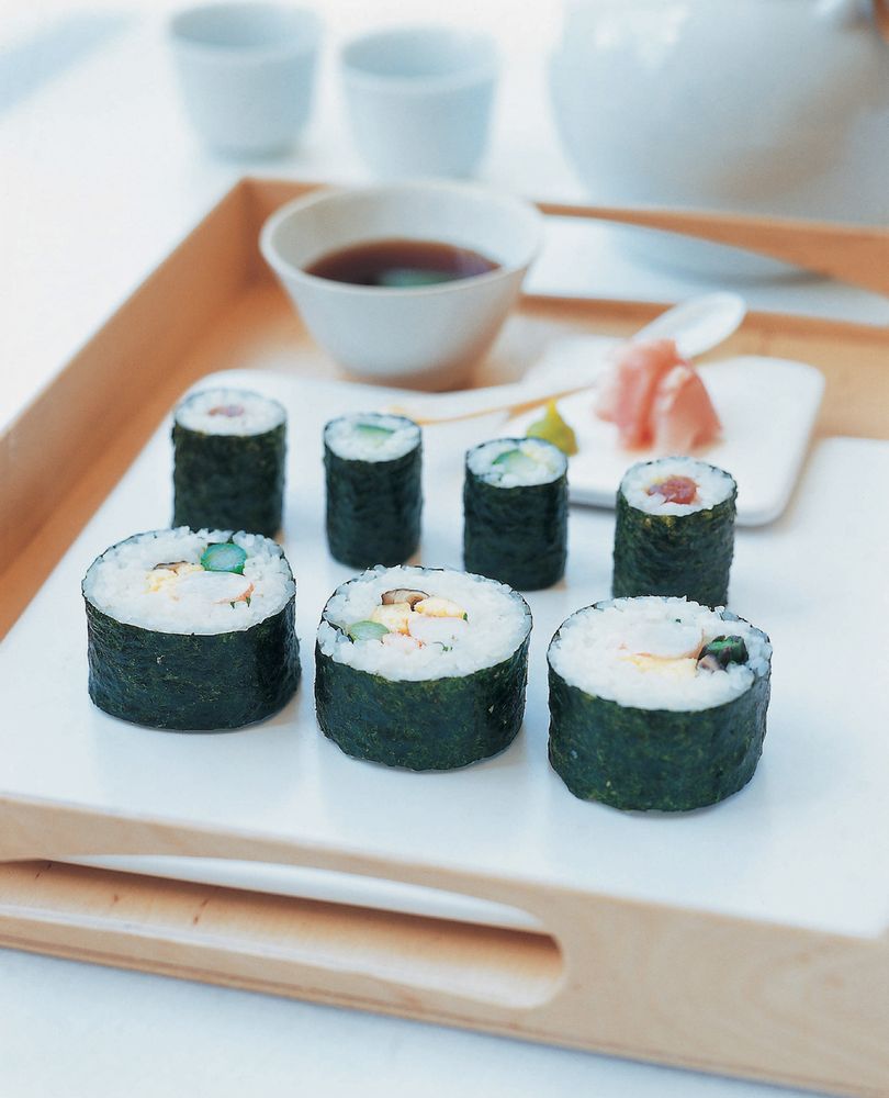 Nori-Rolled Sushi from The Japanese Cookbook by Emi Kazuko and Yasuko ...