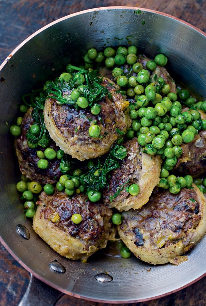 Stuffed artichokes with peas & dill from Jerusalem by Yotam Ottolenghi