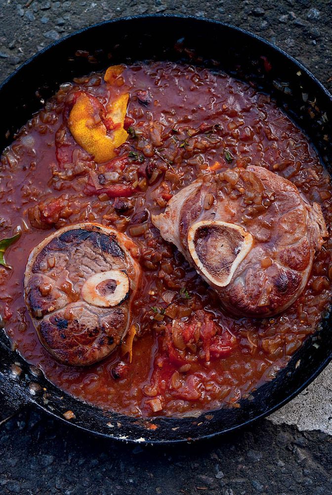 Slow cooked veal with prunes & leek from Jerusalem by Yotam Ottolenghi