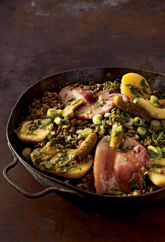Warm French Lentil Salad from One Good Dish by David Tanis