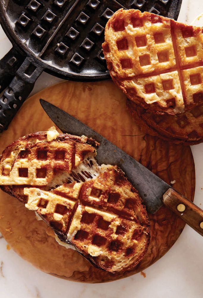 Waffle-Iron Grilled Cheese from One Good Dish by David Tanis