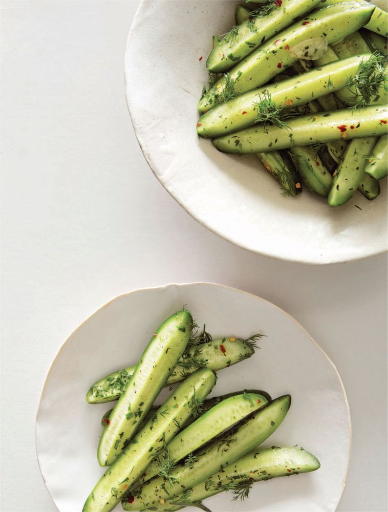 Cucumber Spears with Dill from One Good Dish by David Tanis