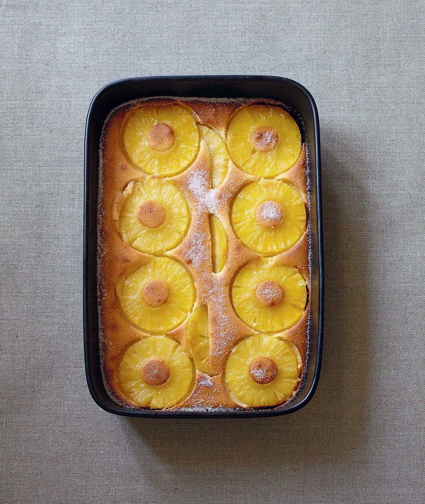 Pineapple clafoutis from One Knife, One Pot, One Dish by Stéphane Reynaud