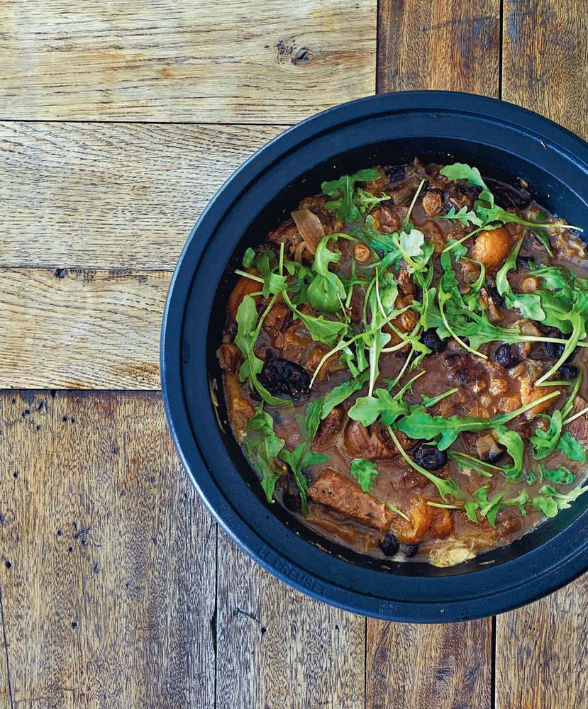 Lamb and dried fruit tagine from One Knife, One Pot, One Dish by