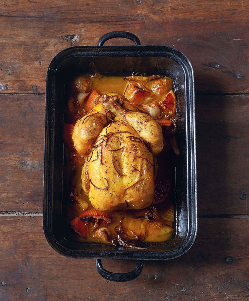 Chicken with blood oranges from One Knife, One Pot, One Dish by Stéphane Reynaud
