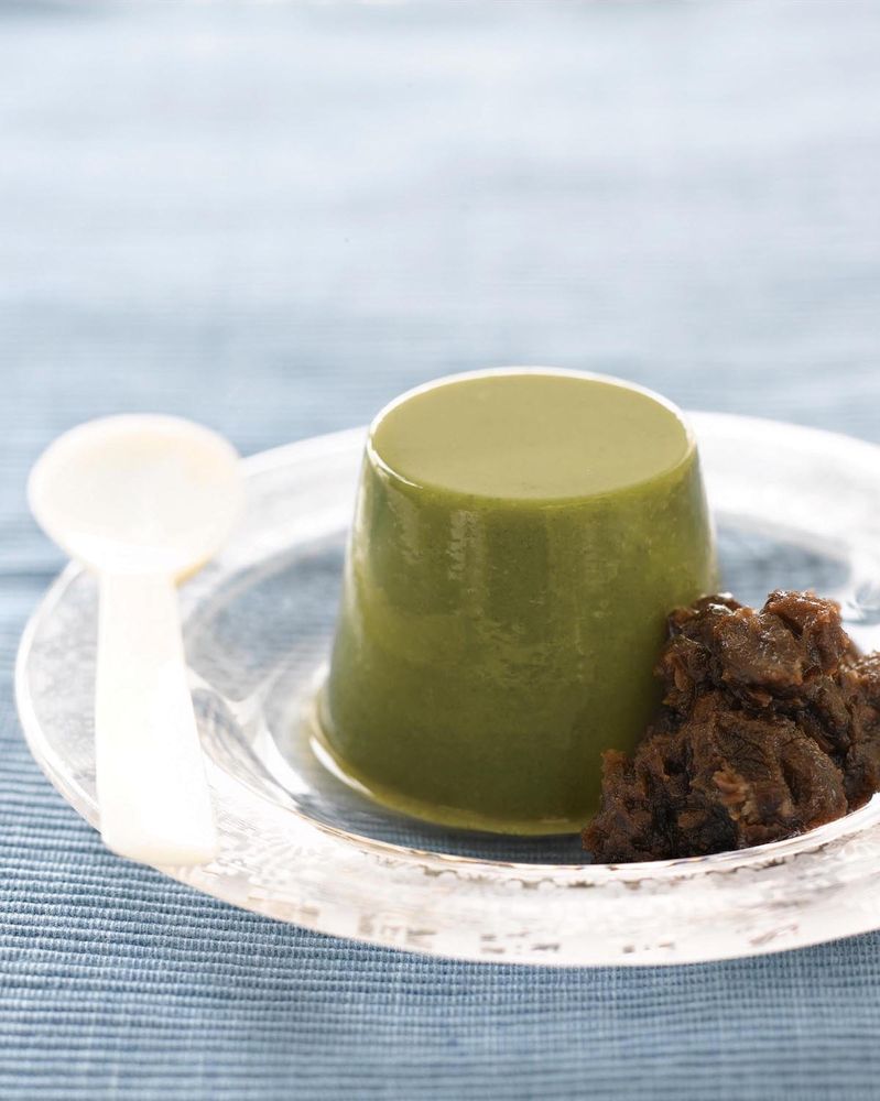 Green Tea Jelly with Red Bean Paste from Okashi Sweet treats made with