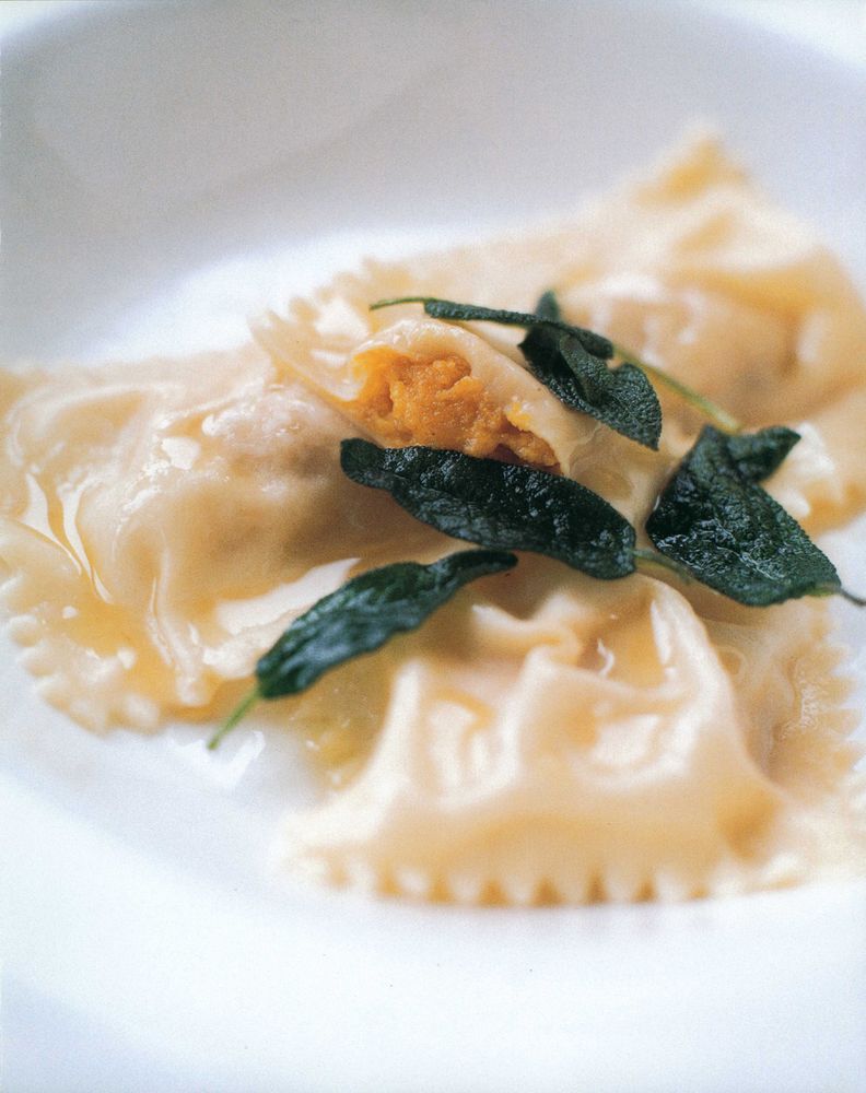 Pumpkin ravioli from Old Food by Jill Dupleix