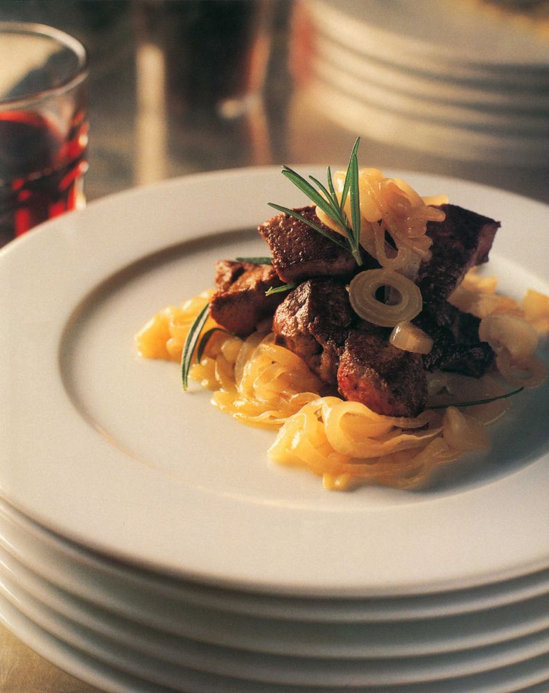 Calves’ liver with sweet onions from Old Food by Jill Dupleix