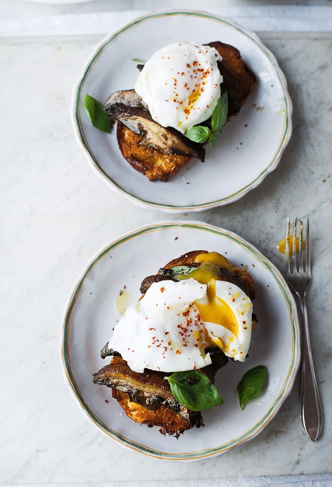 Portobello Mushrooms With Brioche And A Poached Egg From Ottolenghi Simple By Yotam Ottolenghi