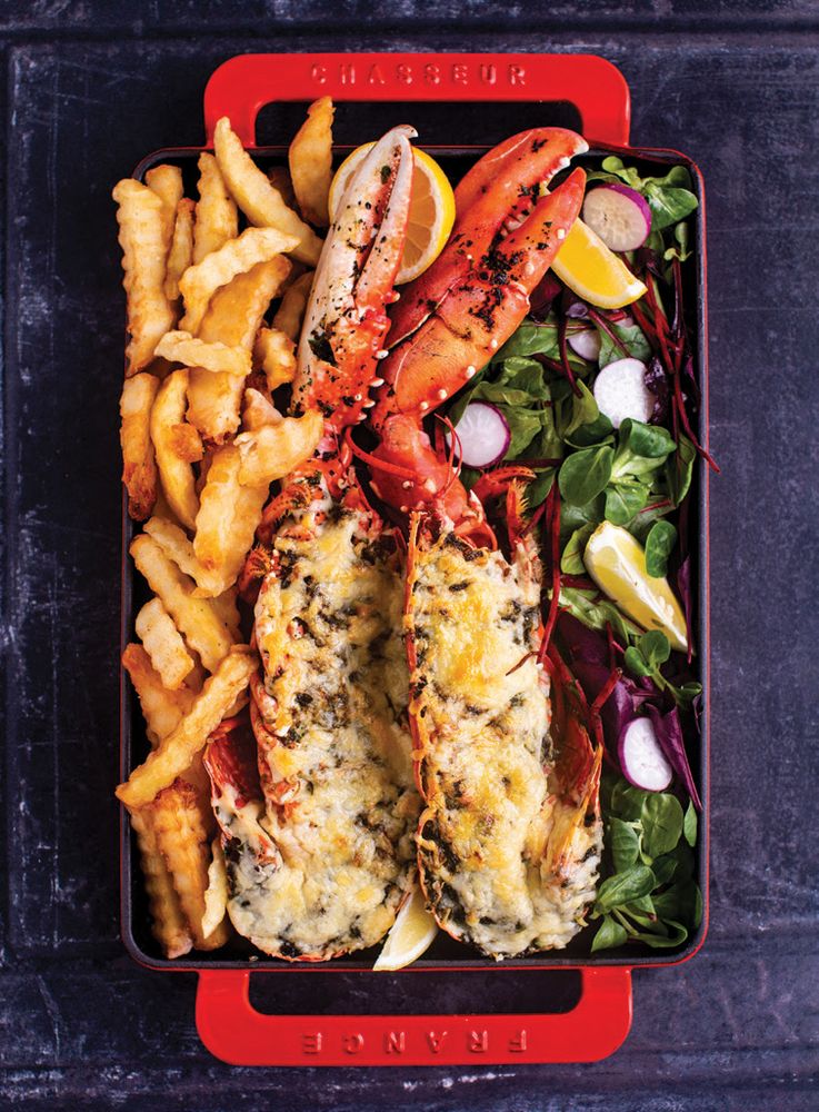 Grilled Lobster with Laver and Garlic Butter from For The Love Of The Sea: A cook book to celebrate 