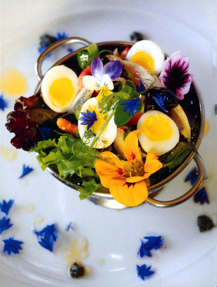 Salad of Whitby Lobster ‘Niçoise’Style with ‘Mollet’ Ledstone Quail Eggs, Marinaded Anchouies