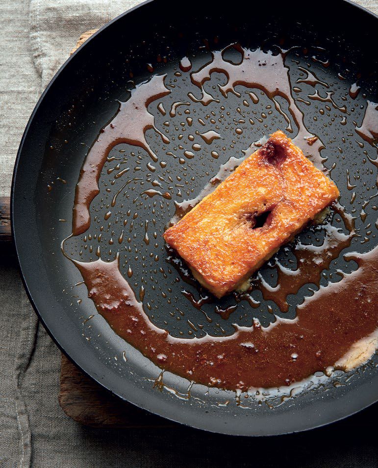 Raspberry Brioche Eggy Bread with Peanut Brittle Ice Cream from ...