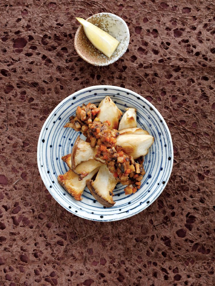 Eringi Mushrooms with Red Miso from Living Shojin Ryori by Danny Chu