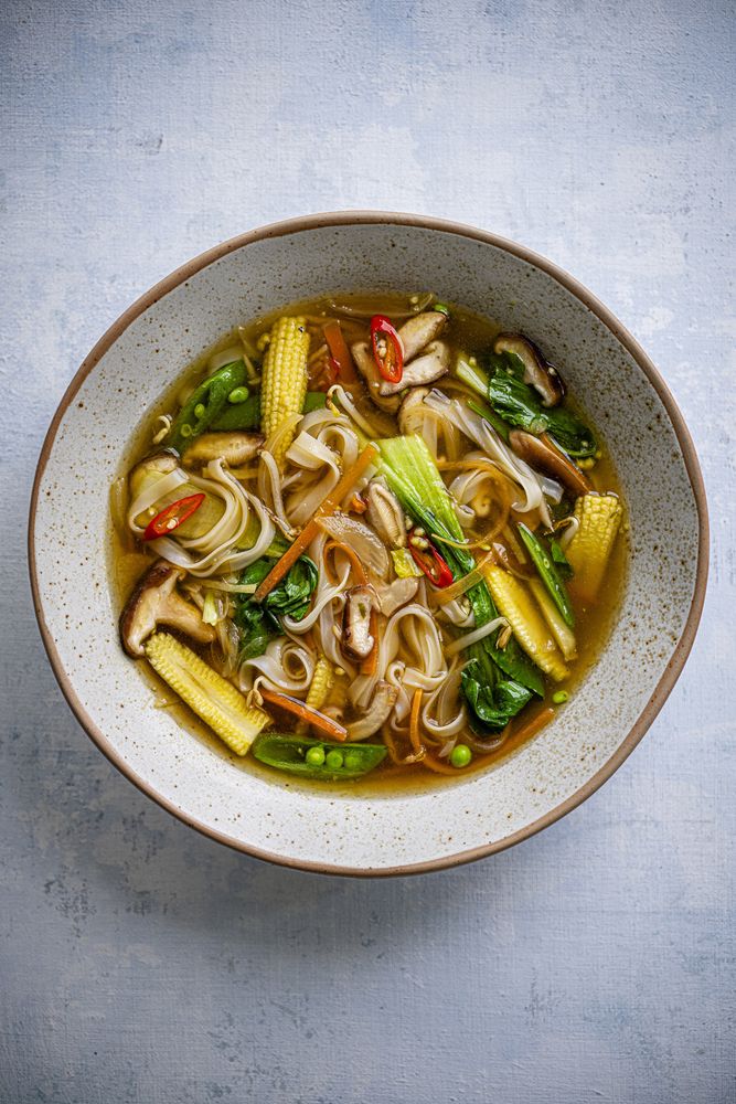 Hot-and-Sour Vegetable Noodle Soup from Life's Too Short to Stuff a Mushroom by Prue Leith