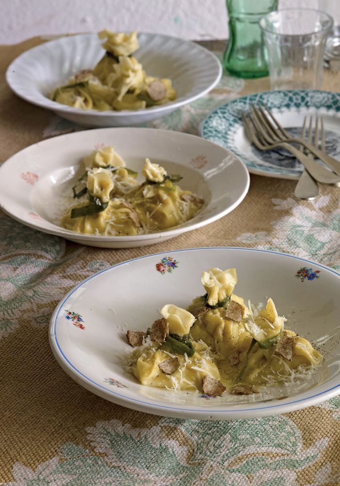 Potato & Truffle Purses from Limoncello and Linen Water by Tessa Kiros