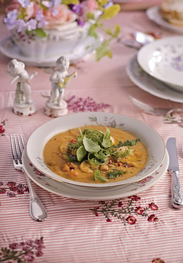 Chickpeas with Prawns from Limoncello and Linen Water by Tessa Kiros