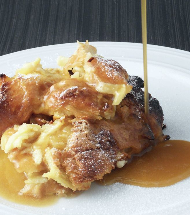 Apple croissant pudding with whisky sauce from Lucy's Food: Minimum Effort, Maximum Impact! by Lucy Cufflin