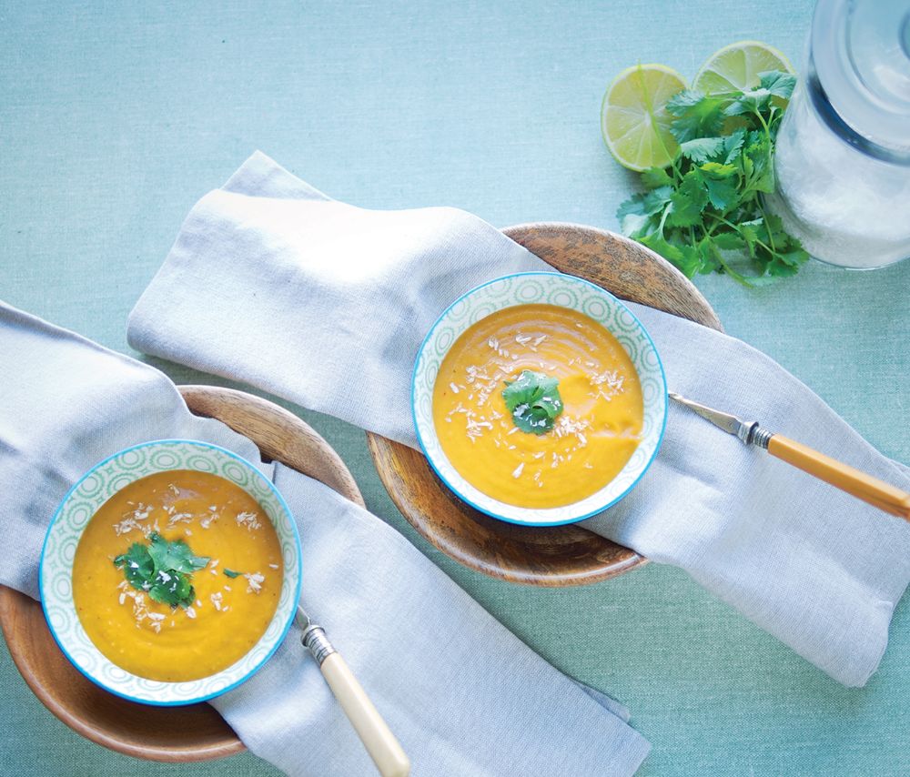 Thai-Style Sweet Potato Soup from The Mountain Cafe Cookbook by Kirsten Gilmour