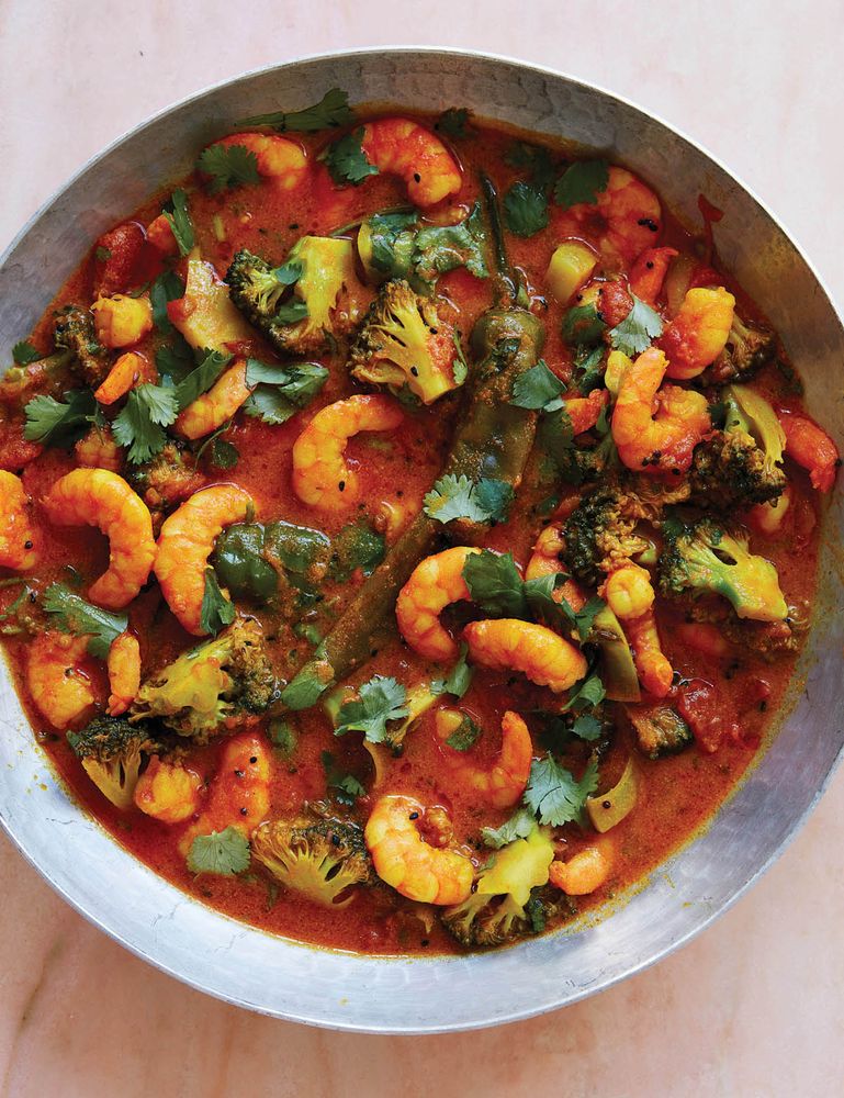 Prawn and Broccoli Curry from 30 Minute Mowgli: Fast Easy Indian from the Mowgli Home Kitchen by Nisha Katona