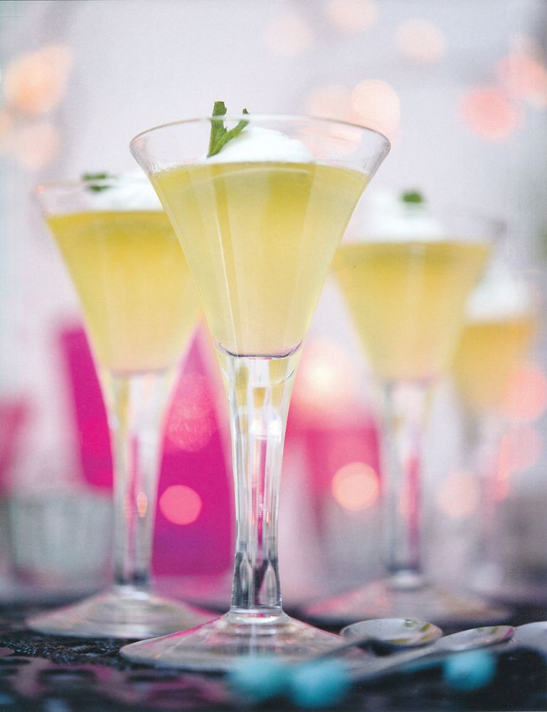 Limoncello Jellies with Mint Cream from In the Mood for Entertaining by Jo Pratt