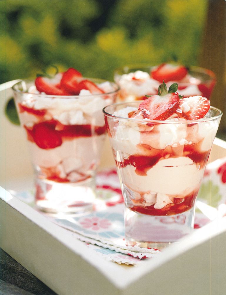 Pimm’s and Strawberry Ripple Creams from In the Mood for Entertaining by Jo Pratt