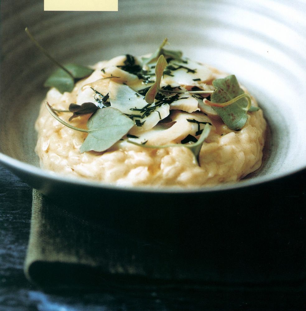 Jerusalem Artichoke Risotto with Smoked Haddock from Maze The Cookbook