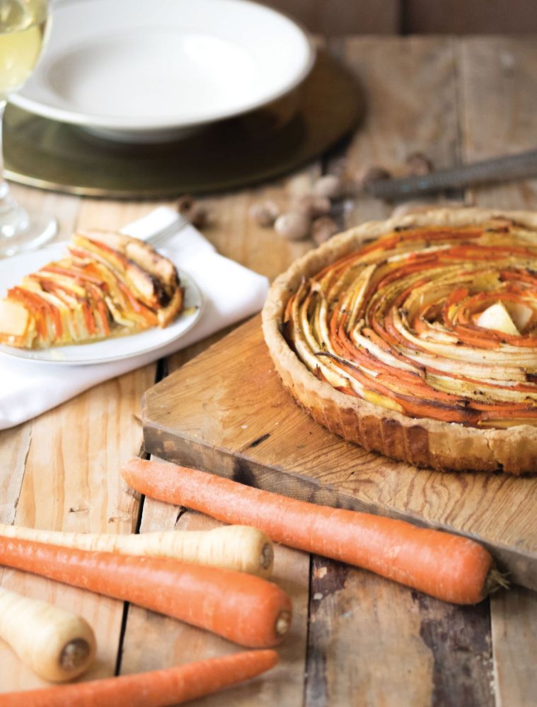 Root Vegetable Spiral Tart from Making Dough by Russell van Kraayenburg