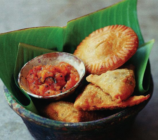 Fennel-Flecked Potato Samosas from Mangoes & Curry Leaves: Culinary Travels Through the Great Subcon
