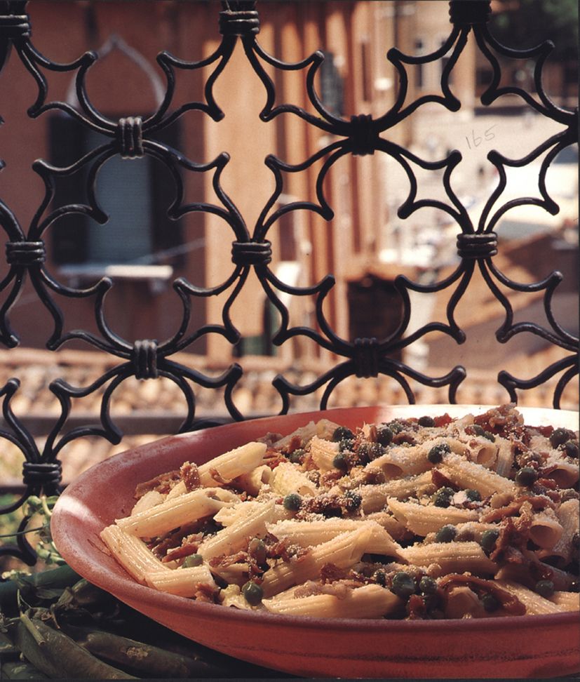 Pasta Sauce with Peas, Ham, and Cream from Marcella Cucina by Marcella