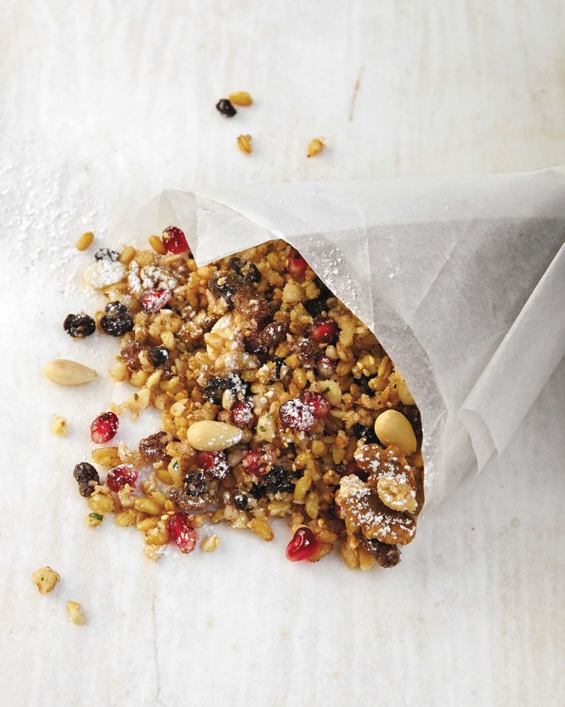 Sweet Wheat Berry and Nut Pilaf from Mediterranean Vegetarian Feasts by