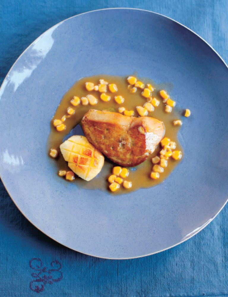 Foie Gras de Canard aux Maïs et Pommes from Memories of Gascony by Pierre Koffmann