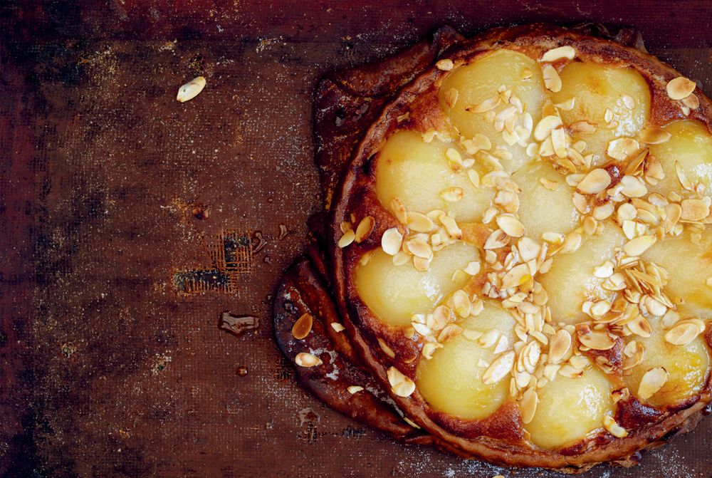 Pear & Almond Tart from On The Menu: Seasonal Recipes for a Culinary Life by James Mackenzie