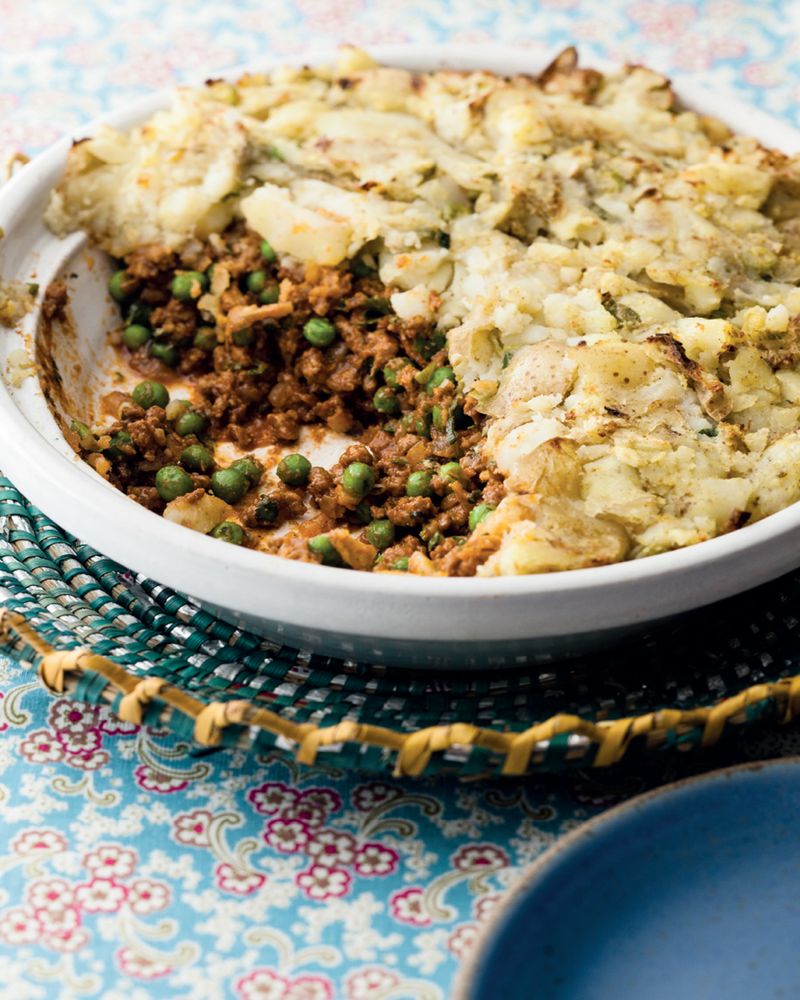 Rana’s Keema Shepherd’s Pie from Mighty Spice Express Cookbook by John Gregory-Smith