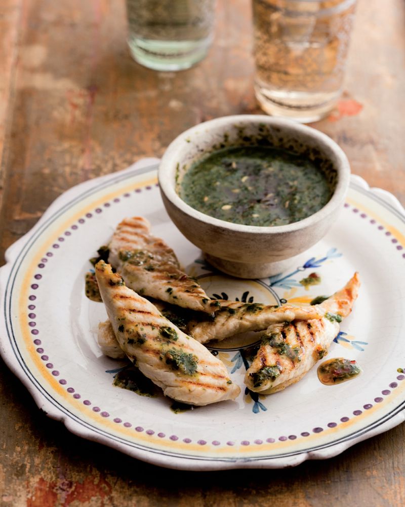 Chicken Fillets with Sweet Chilli &amp; Basil Sauce from Mighty Spice Express Cookbook by John Gregory-Smith