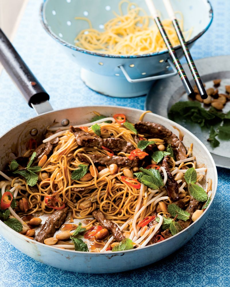 Beef Chilli & Mint Stir-Fry from Mighty Spice Express Cookbook by John Gregory-Smith