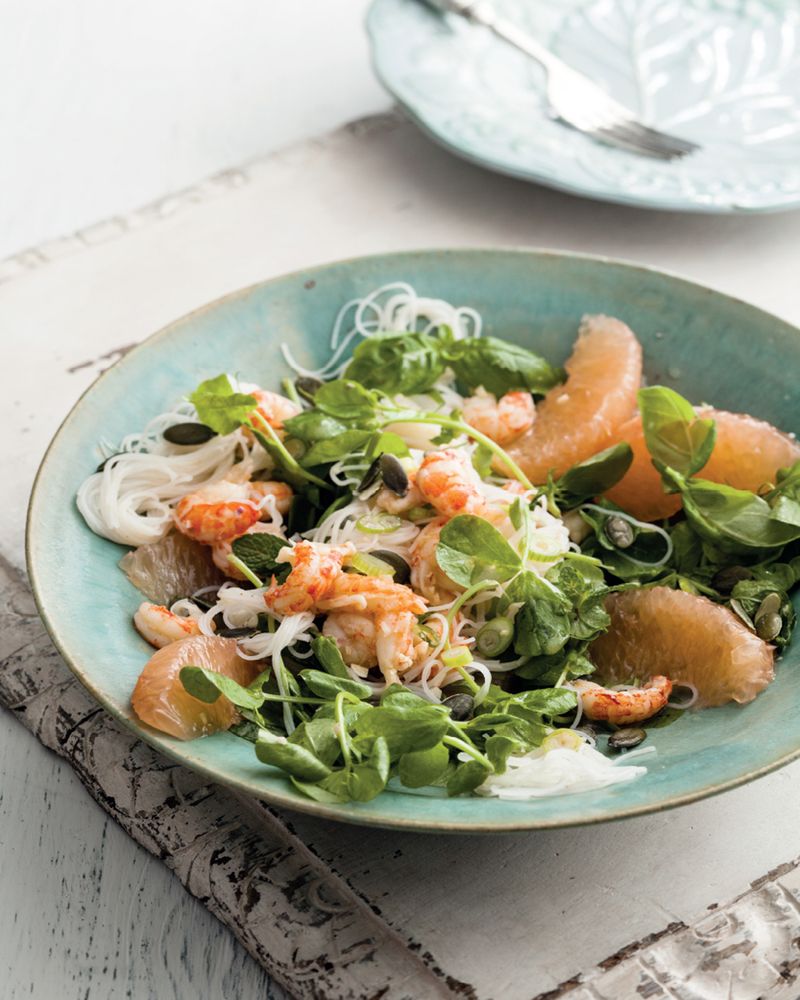 Crayfish, Pink Grapefruit & Glass Noodle Salad from Mighty Spice Express Cookbook by John Gregory-Sm
