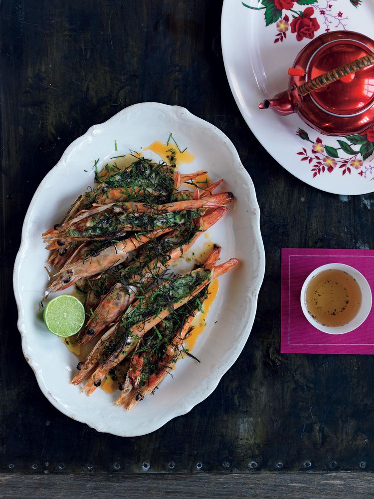 Grilled King Prawns with Kombu Butter from Mr Hong by Dan Hong and Melissa Leong