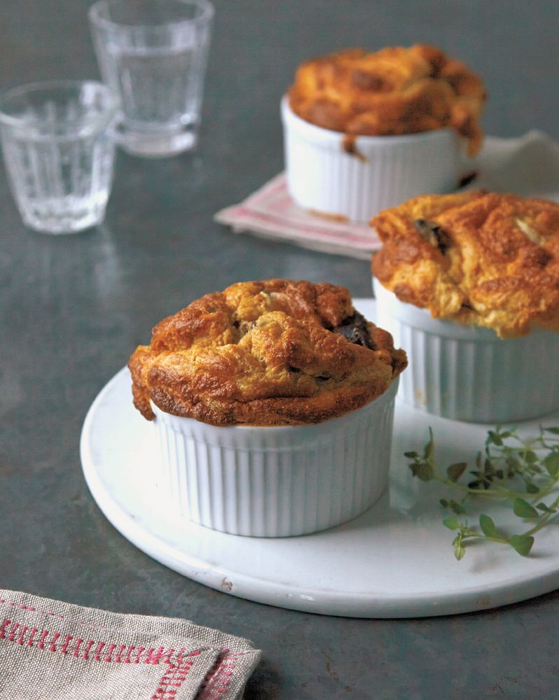 Mushroom soufflé from The Mushroom Cookbook by Michael Hyams and Liz O