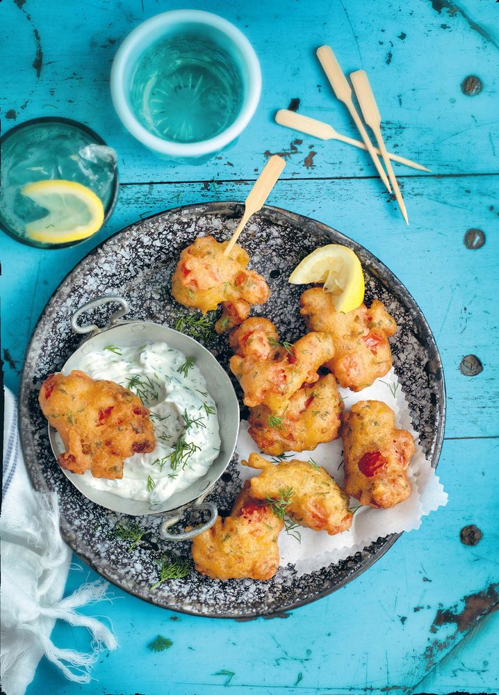 Santorini Tomato Fritters with Yoghurt from My Street Food Kitchen by Jennifer Joyce