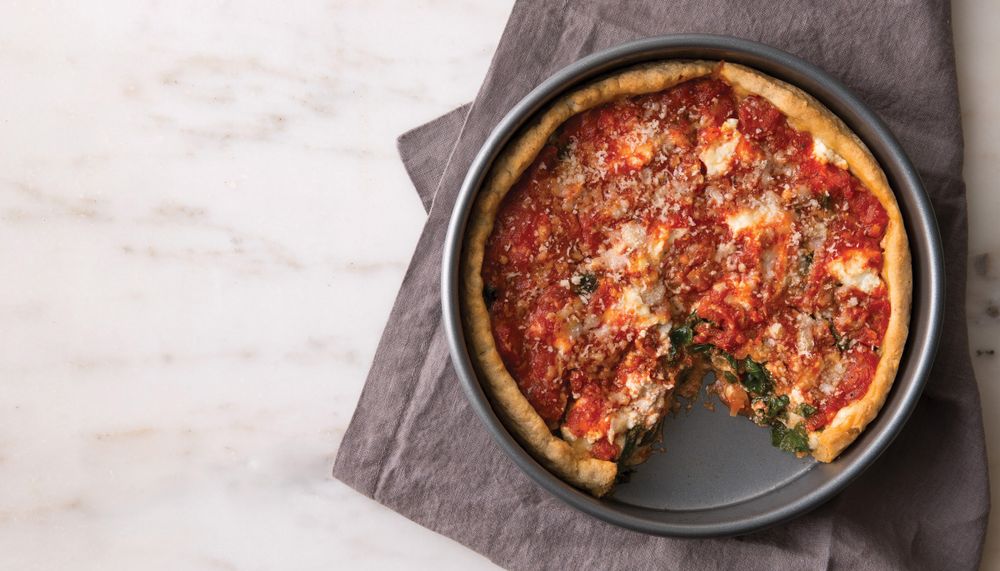 DeepDish Spinach and Ricotta from No Gluten, No Problem Pizza 75+ Recipes for Every Craving