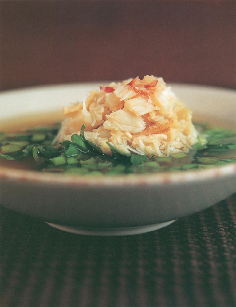 White Crab Meat in Hot Ginger and Tamarind Broth from New Wave Asian: A Guide to the Southeast Asian Food Revolution by Sri Owen