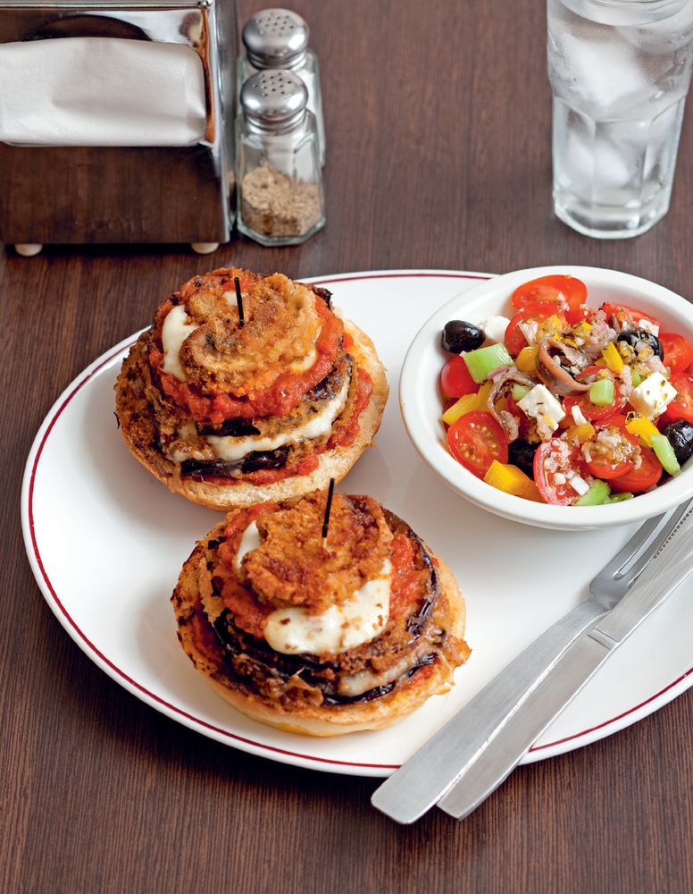 Eggplant Burger from New York Cult Recipes by Marc Grossman