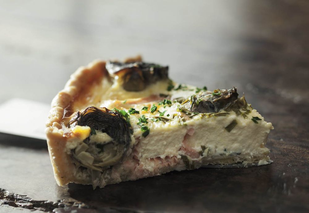 Smoked Salmon, Artichoke, Sour Cream and Chive Tart from Smart Tart by Tamasin Day-Lewis