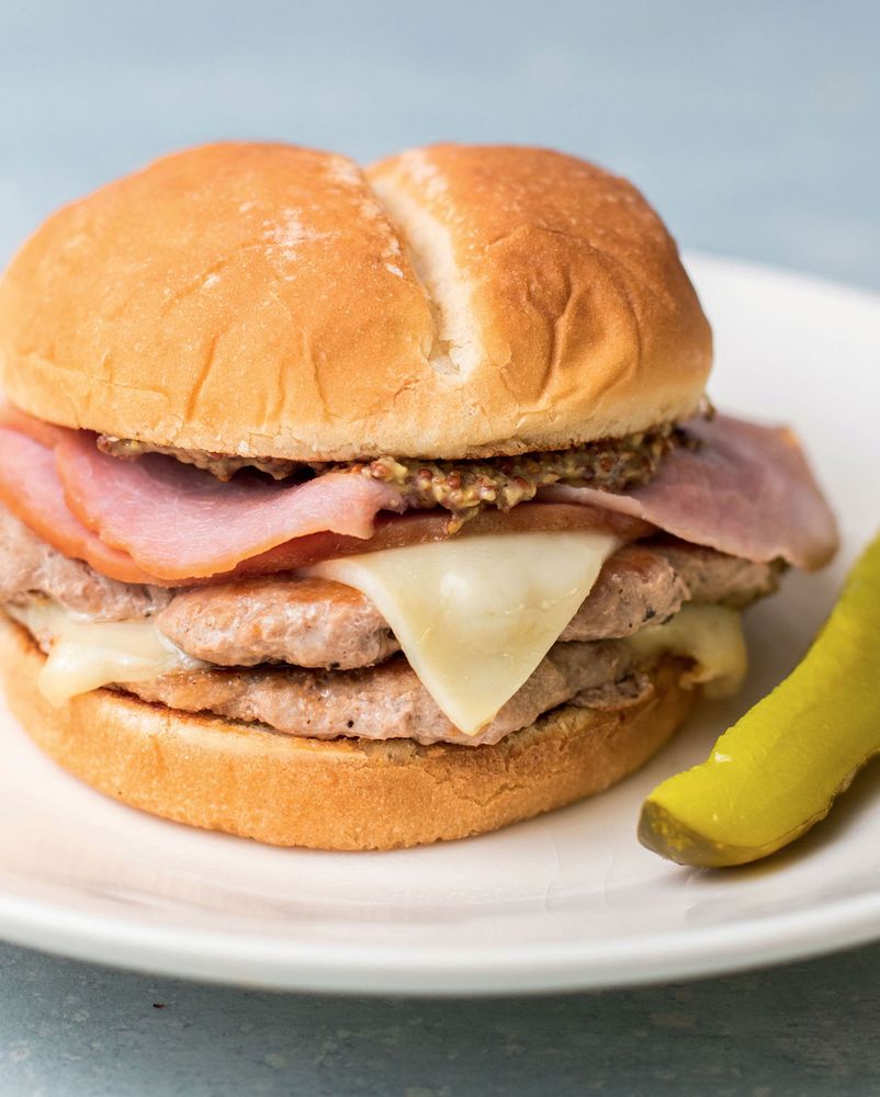 Chicken Cordon Bleu Smash Burger from Smashed: 60 Epic Smash Burgers and Sandwiches for Dinner, for 
