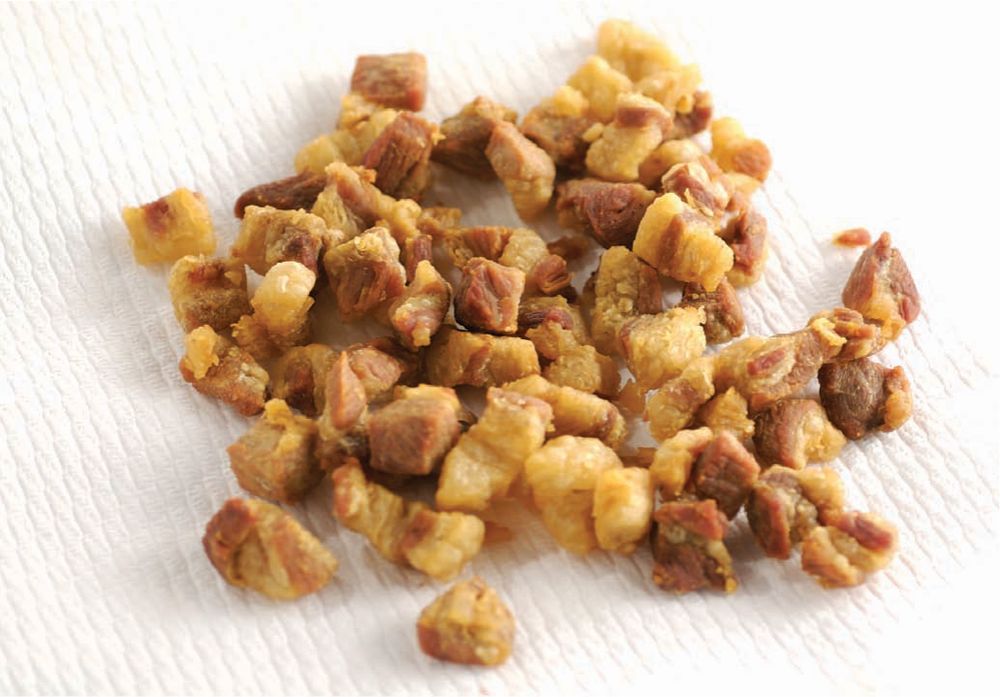 Pork Cracklings and Rendered Pork Fat (Lard) from Southeast Asian