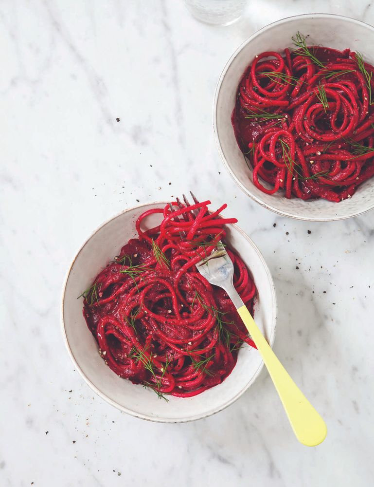Purple Linguine from So Vegan in 5: Over 100 super simple and delicious 5-ingredient recipes by Roxy