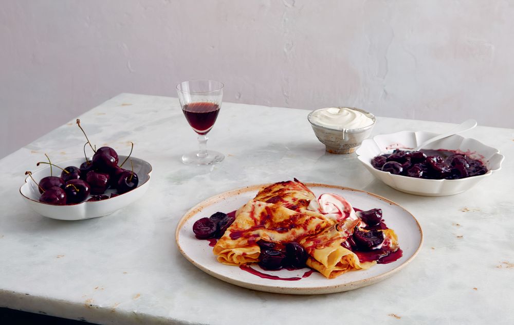 Crêpes cherry jubilee from Solo by Signe Johansen
