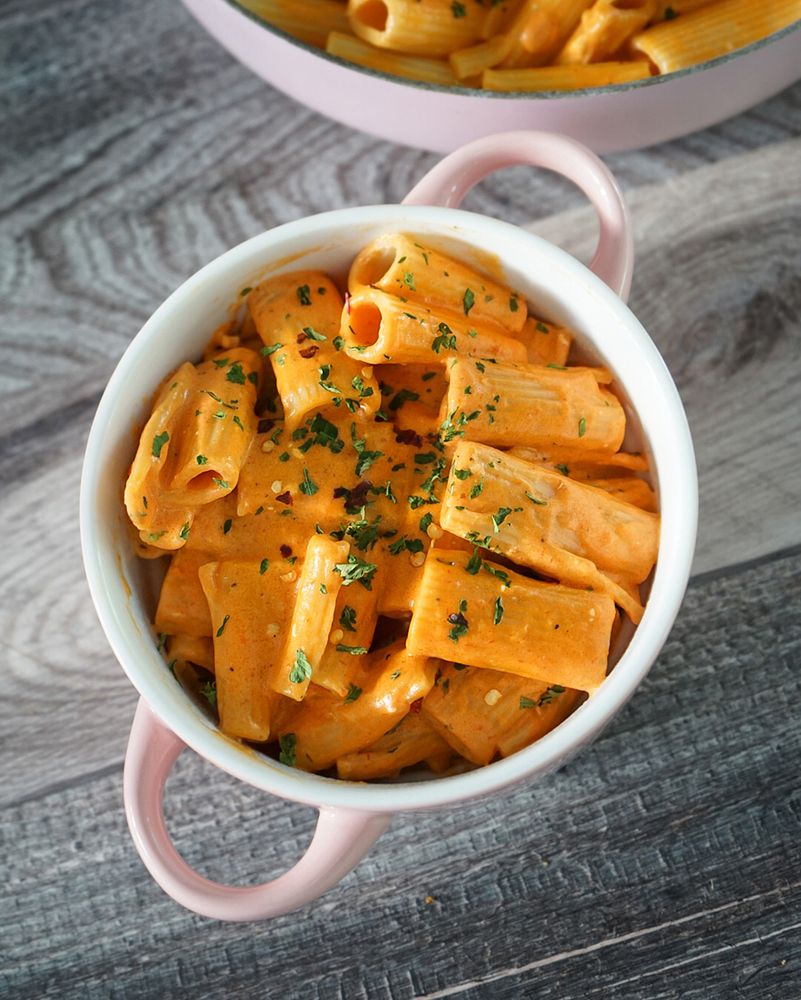 Spicy Rigatoni Pasta from Savory vs Sweet by Shalean Ghitis and