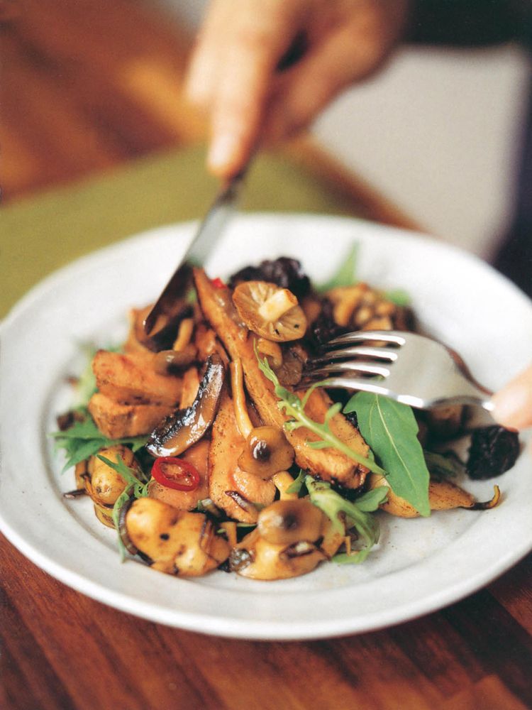 Warm Salad of Calves’ Liver, Mushrooms, Leek and Potato from Salads