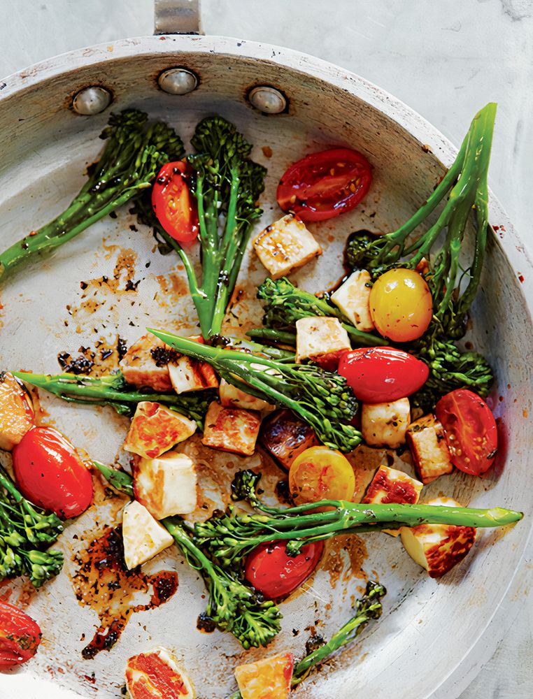 Warm Broccoli and Halloumi Salad from Salmagundi by Sally Butcher